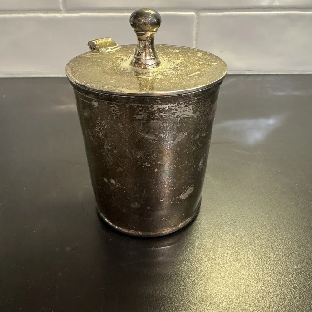 restoration hardware Brass Plated‎ Jam Pot And Glass Insert